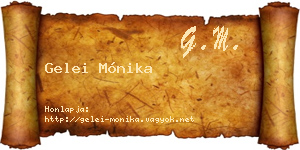 Gelei Mónika névjegykártya